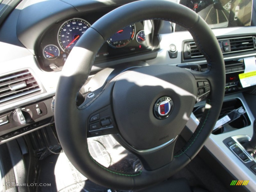 2016 BMW 6 Series ALPINA B6 xDrive Gran Coupe Black Steering Wheel Photo #107220398