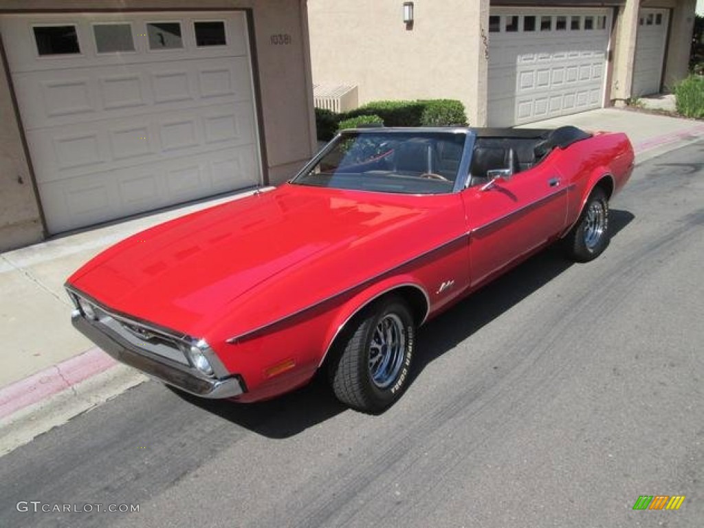 1971 Mustang Convertible - Bright Red / Black photo #5