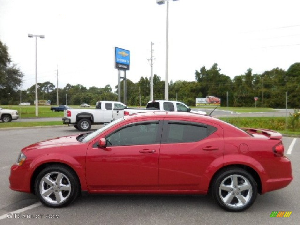 2013 Avenger SXT - Redline 2-Coat Pearl / Black/Light Frost Beige photo #2