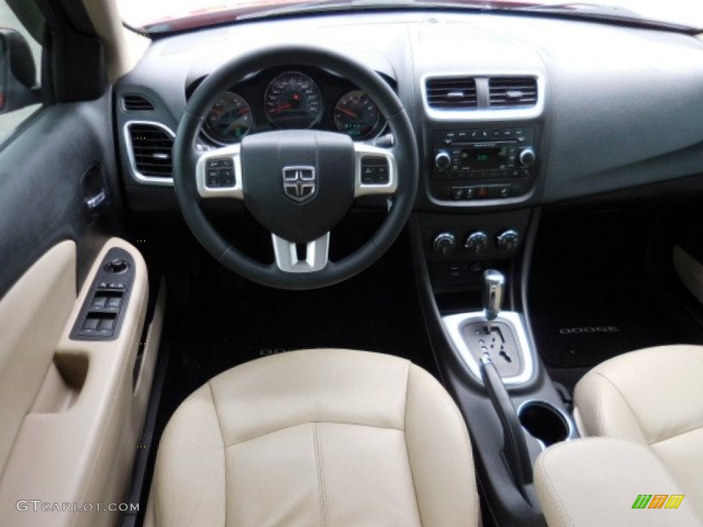 2013 Avenger SXT - Redline 2-Coat Pearl / Black/Light Frost Beige photo #6