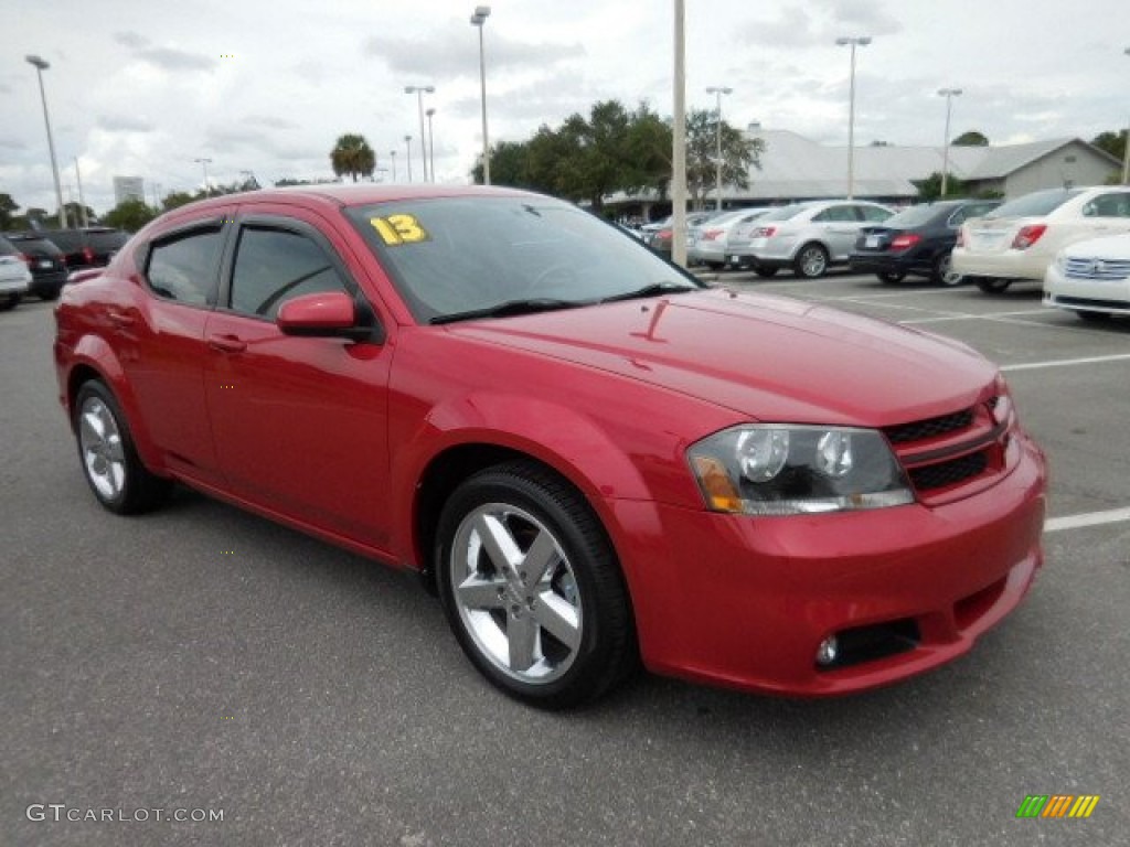 2013 Avenger SXT - Redline 2-Coat Pearl / Black/Light Frost Beige photo #10