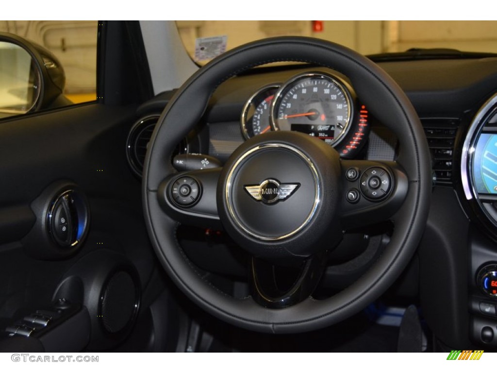 2016 Mini Hardtop Cooper 4 Door Carbon Black Steering Wheel Photo #107225885