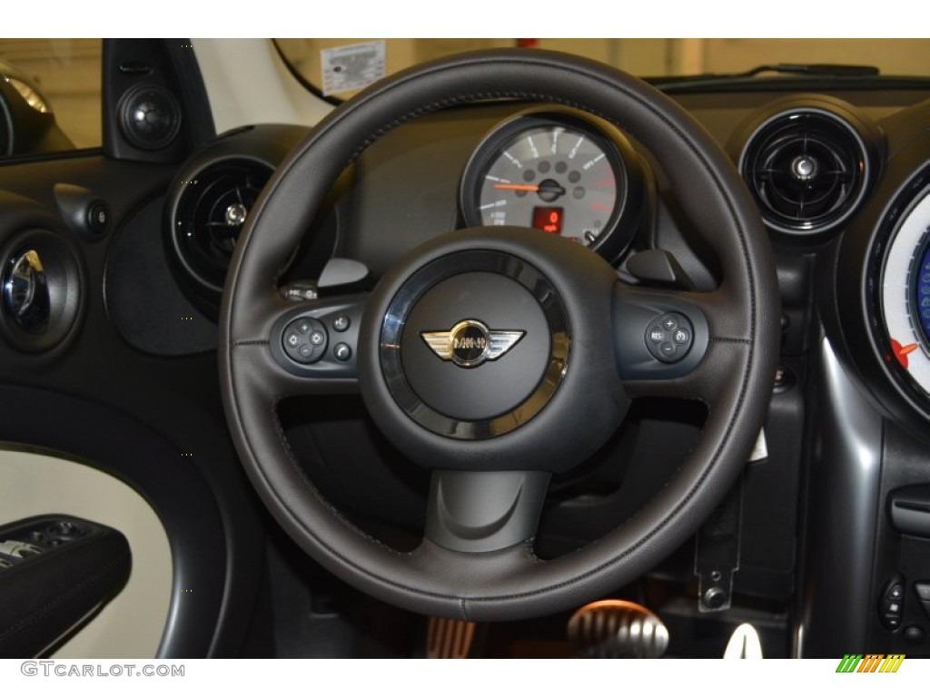 2016 Mini Countryman Cooper S All4 Lounge Carbon Black Steering Wheel Photo #107226365