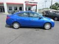 2014 Metallic Blue Nissan Versa 1.6 S Sedan  photo #9