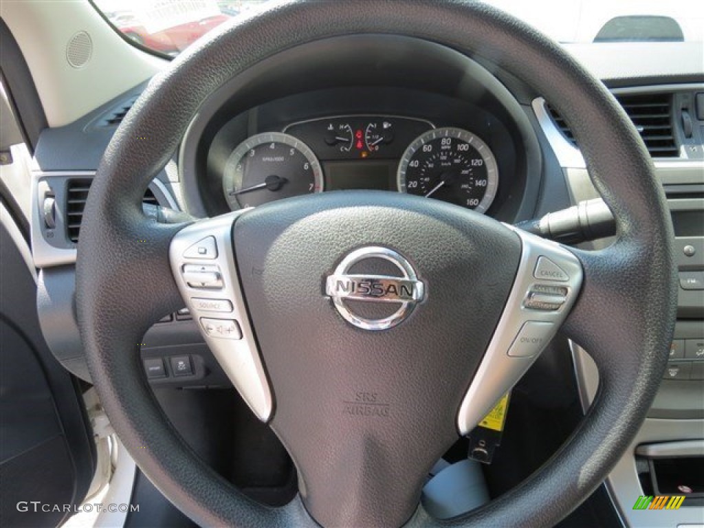 2014 Sentra SL - Aspen White / Charcoal photo #24