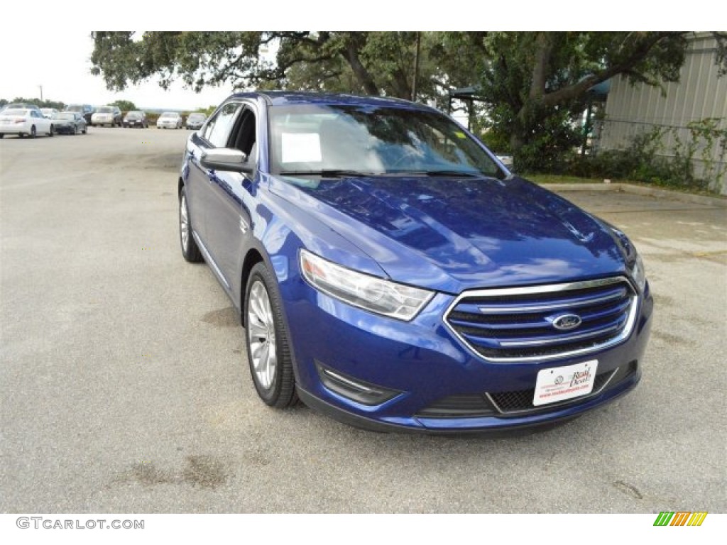 2015 Taurus Limited - Deep Impact Blue Metallic / Charcoal Black photo #2