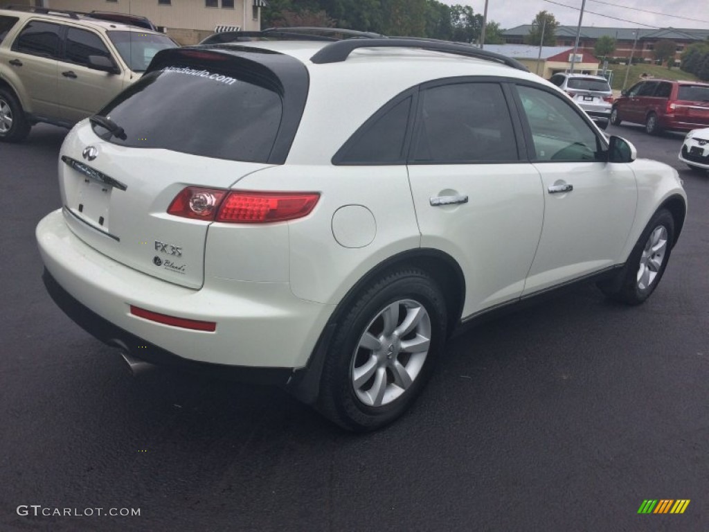 2005 FX 35 AWD - Ivory Pearl White / Willow photo #4