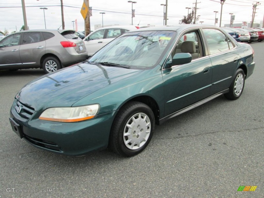 2002 Accord LX Sedan - Noble Green Pearl / Ivory photo #2