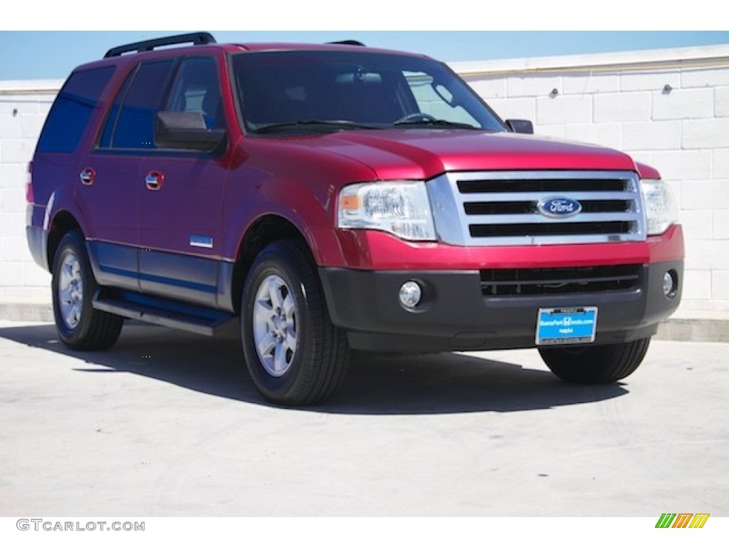 2007 Expedition XLT - Redfire Metallic / Charcoal Black photo #1