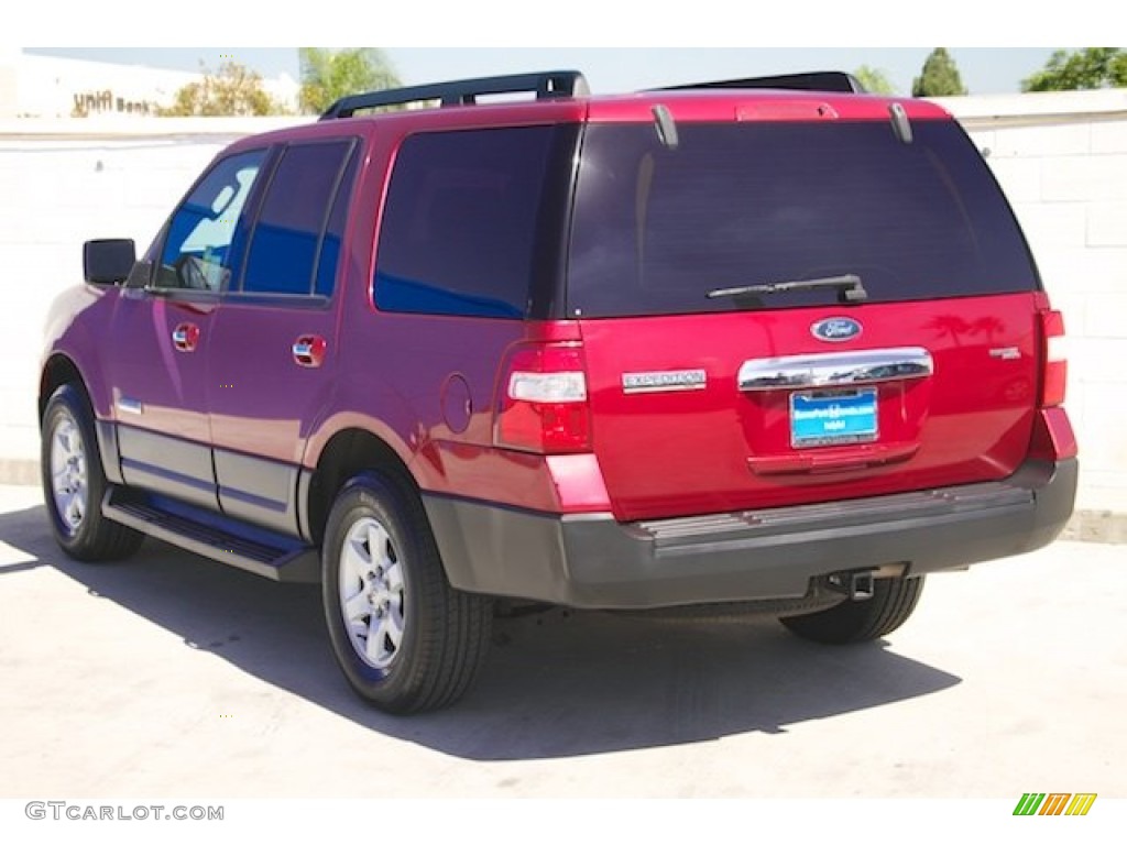 2007 Expedition XLT - Redfire Metallic / Charcoal Black photo #2
