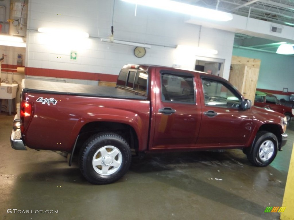 2008 Canyon SLE Crew Cab 4x4 - Sonoma Red Metallic / Ebony photo #3