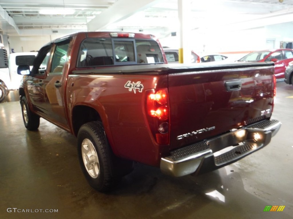 2008 Canyon SLE Crew Cab 4x4 - Sonoma Red Metallic / Ebony photo #8