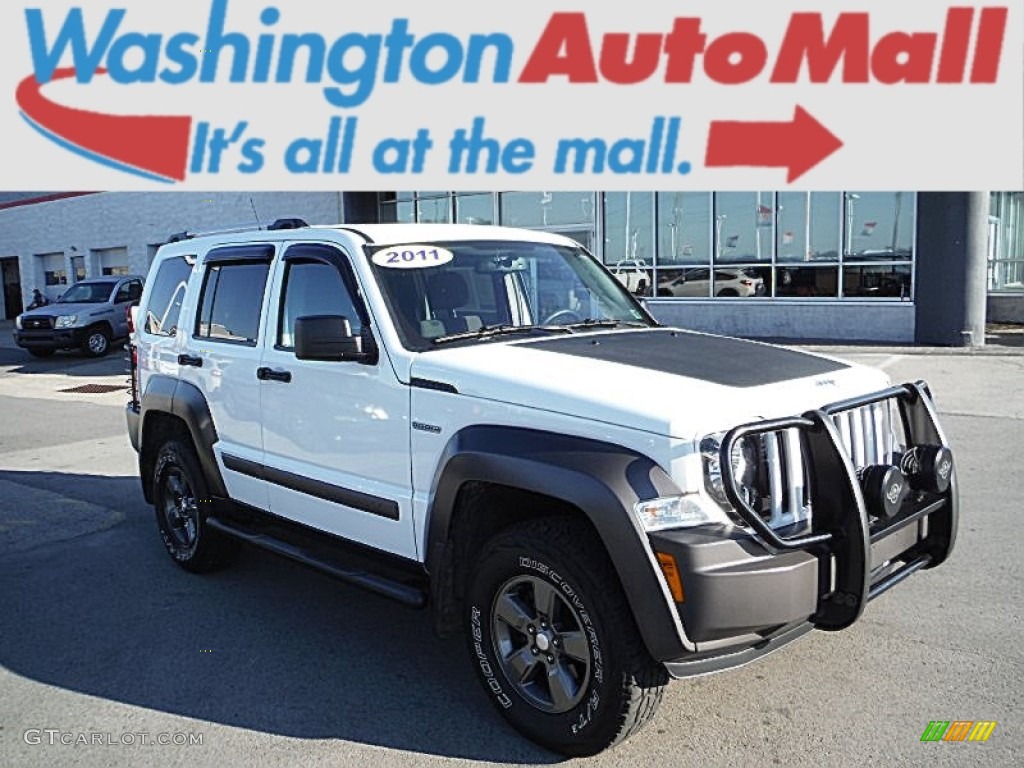 2011 Liberty Renegade 4x4 - Bright White / Dark Slate Gray photo #1