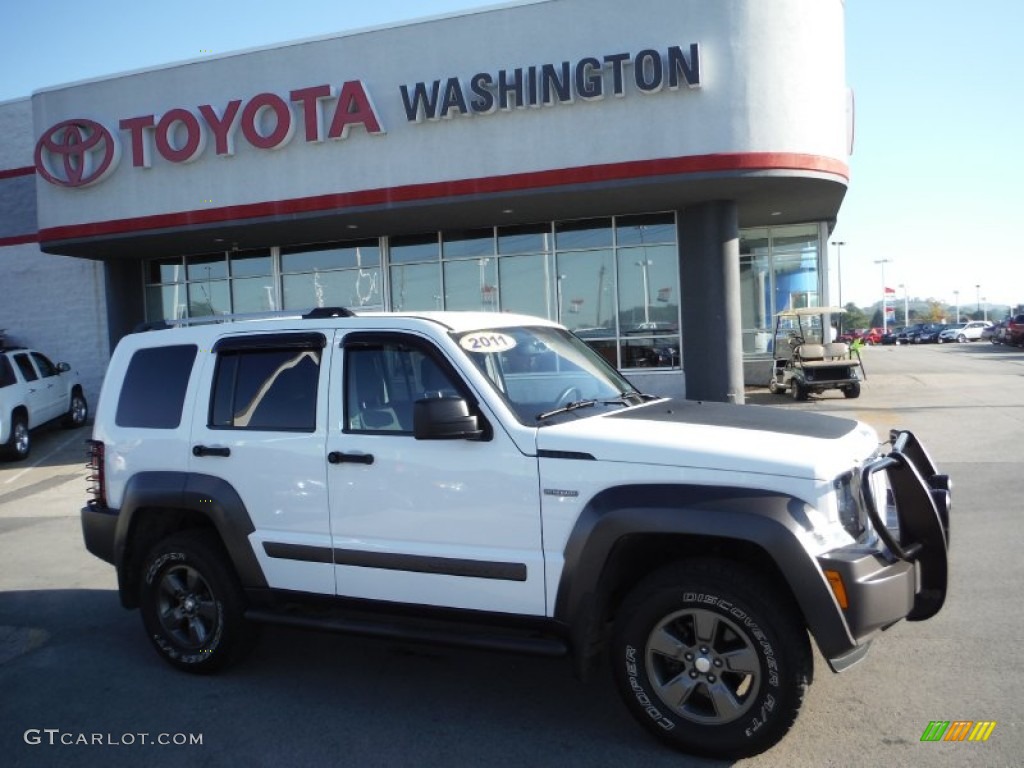 2011 Liberty Renegade 4x4 - Bright White / Dark Slate Gray photo #2