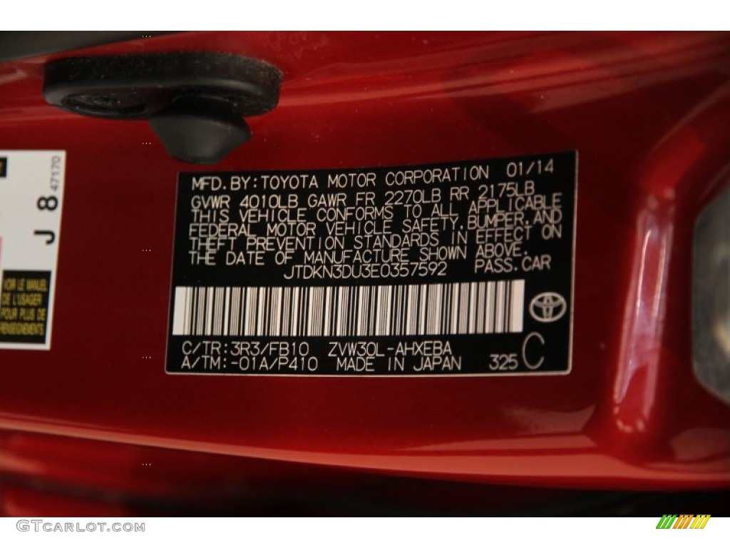 2014 Prius Two Hybrid - Barcelona Red Metallic / Dark Gray photo #16