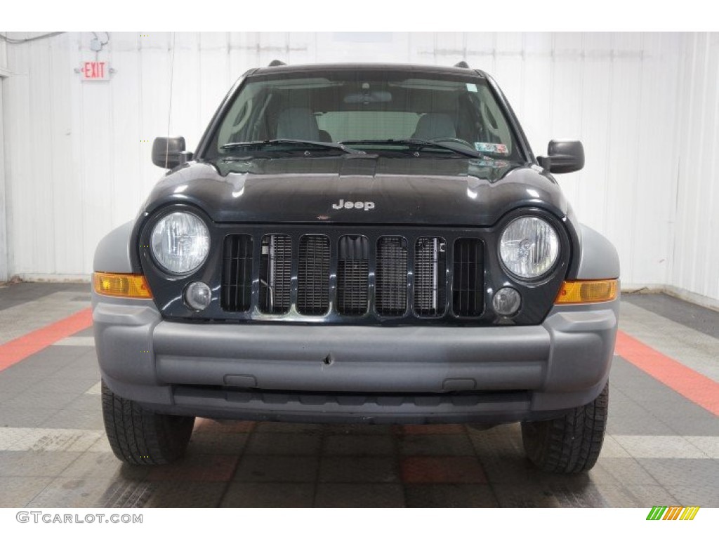 2005 Liberty Sport 4x4 - Black Clearcoat / Medium Slate Gray photo #4
