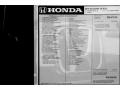 2016 Honda Accord EX-L Sedan Window Sticker