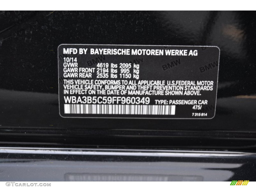 2015 3 Series 328i xDrive Sedan - Black Sapphire Metallic / Black photo #34