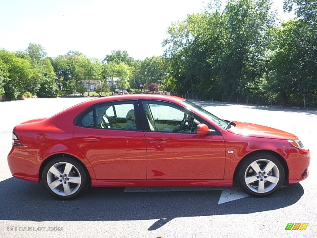 2011 9-3 2.0T Sport Sedan - Laser Red / Parchment photo #6