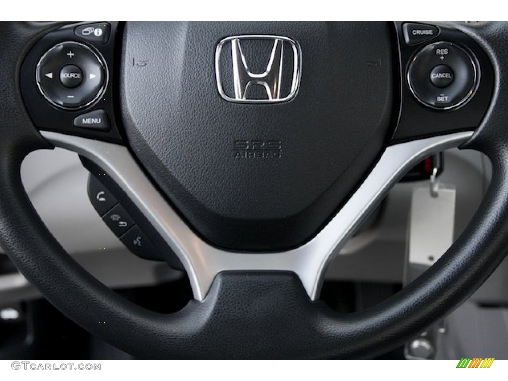 2015 Honda Civic LX Sedan Gray Steering Wheel Photo #107252807