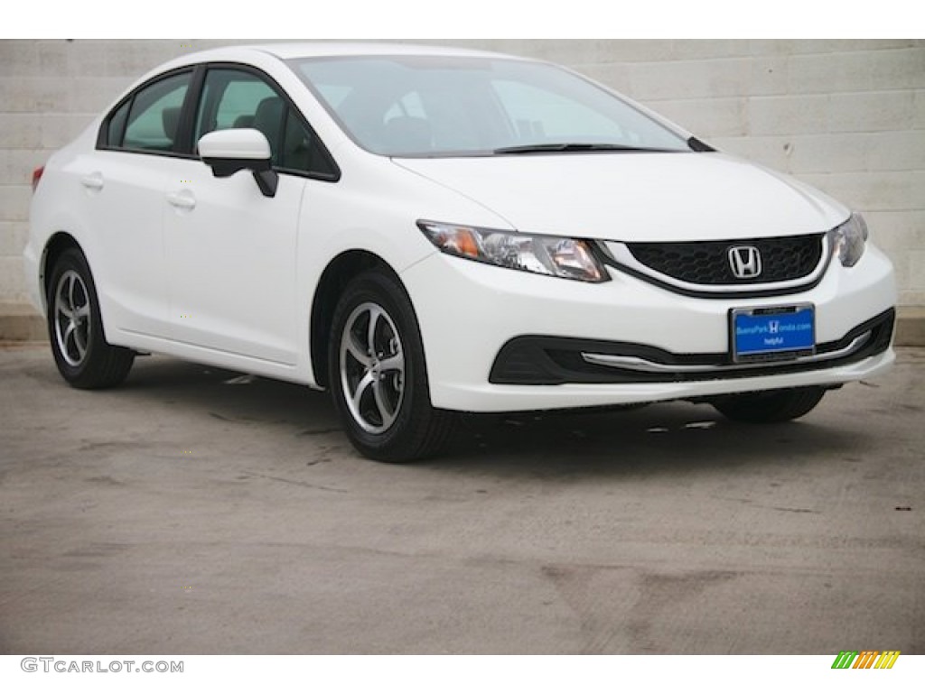 2015 Civic SE Sedan - Taffeta White / Black photo #1