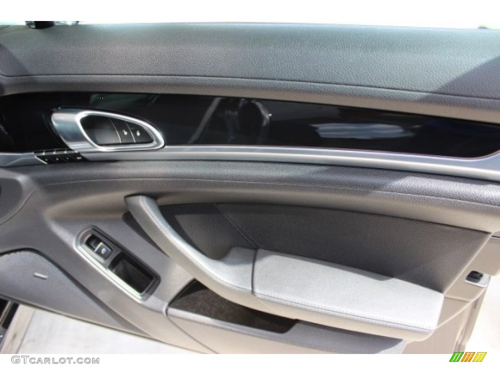 2013 Porsche Panamera 4 Platinum Edition Black Door Panel Photo #107256086