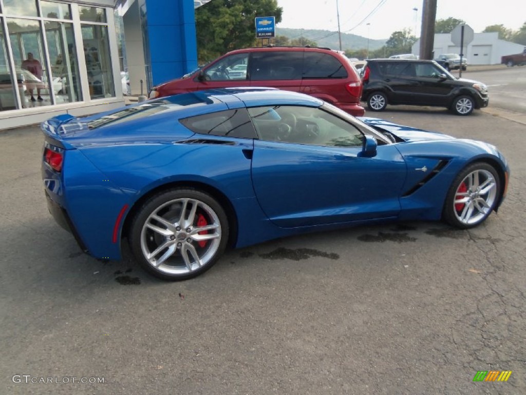 2015 Corvette Stingray Coupe - Laguna Blue Tintcoat / Adrenaline Red photo #5