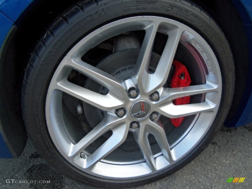 2015 Corvette Stingray Coupe - Laguna Blue Tintcoat / Adrenaline Red photo #6