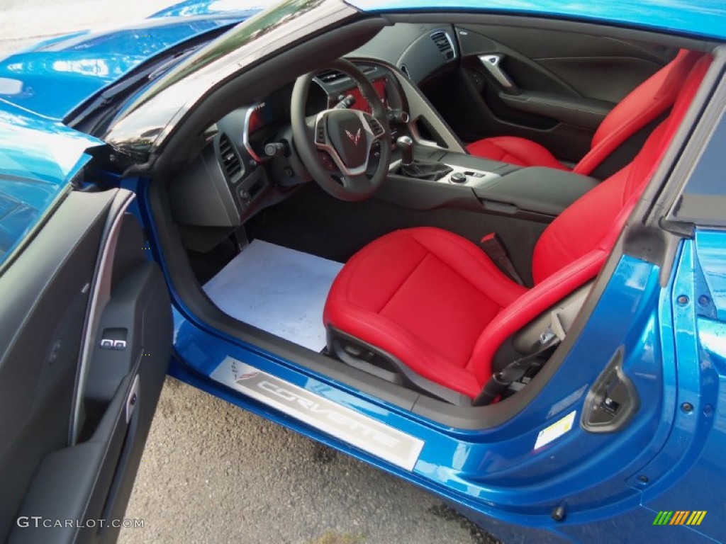 2015 Corvette Stingray Coupe - Laguna Blue Tintcoat / Adrenaline Red photo #11