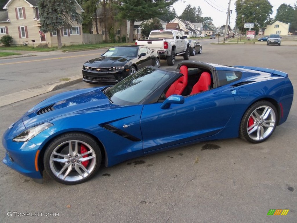 2015 Corvette Stingray Coupe - Laguna Blue Tintcoat / Adrenaline Red photo #18