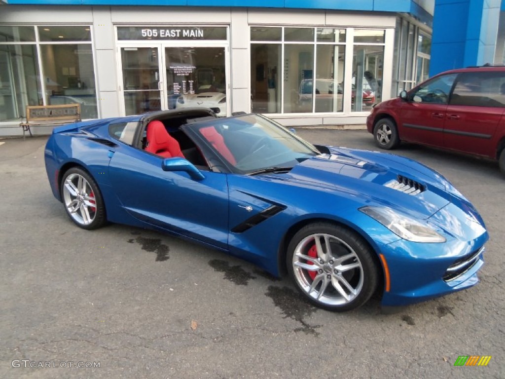 2015 Corvette Stingray Coupe - Laguna Blue Tintcoat / Adrenaline Red photo #19