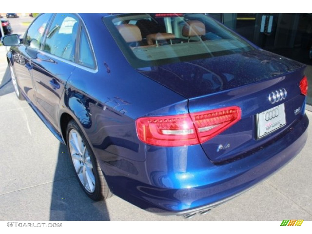 2016 A4 2.0T Premium Plus quattro - Scuba Blue Metallic / Chestnut Brown photo #6