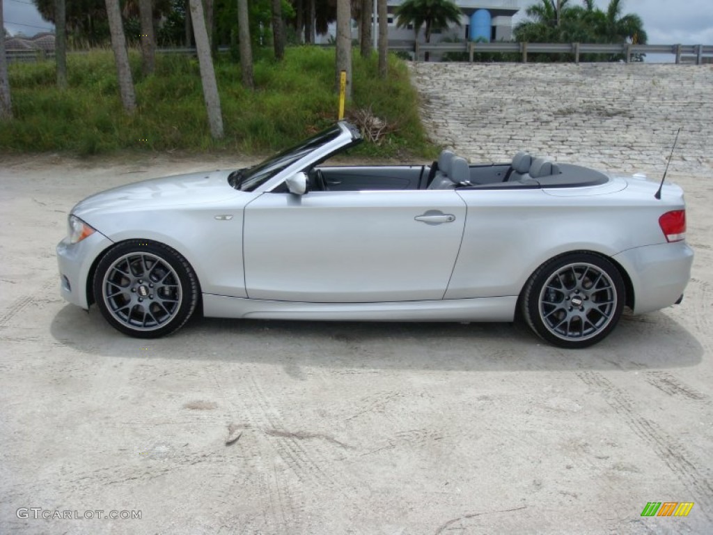 2008 1 Series 135i Convertible - Titanium Silver Metallic / Grey photo #4