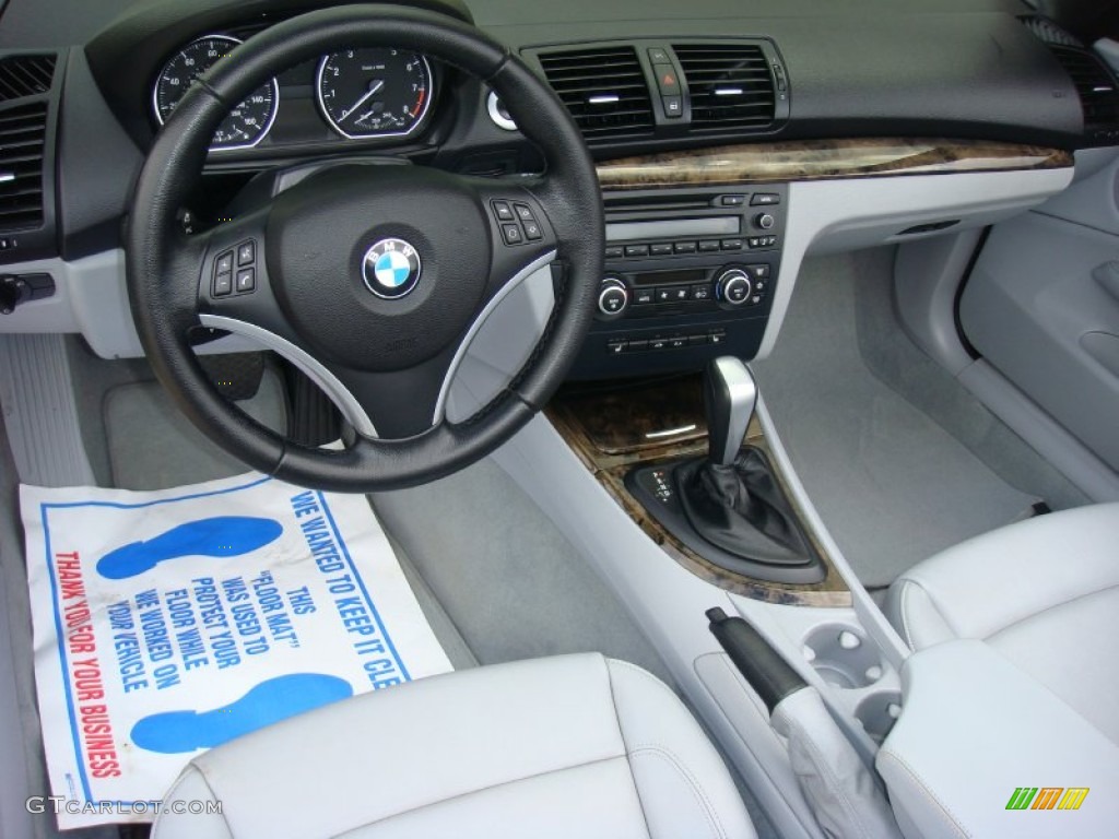 Grey Interior 2008 BMW 1 Series 135i Convertible Photo #107260877