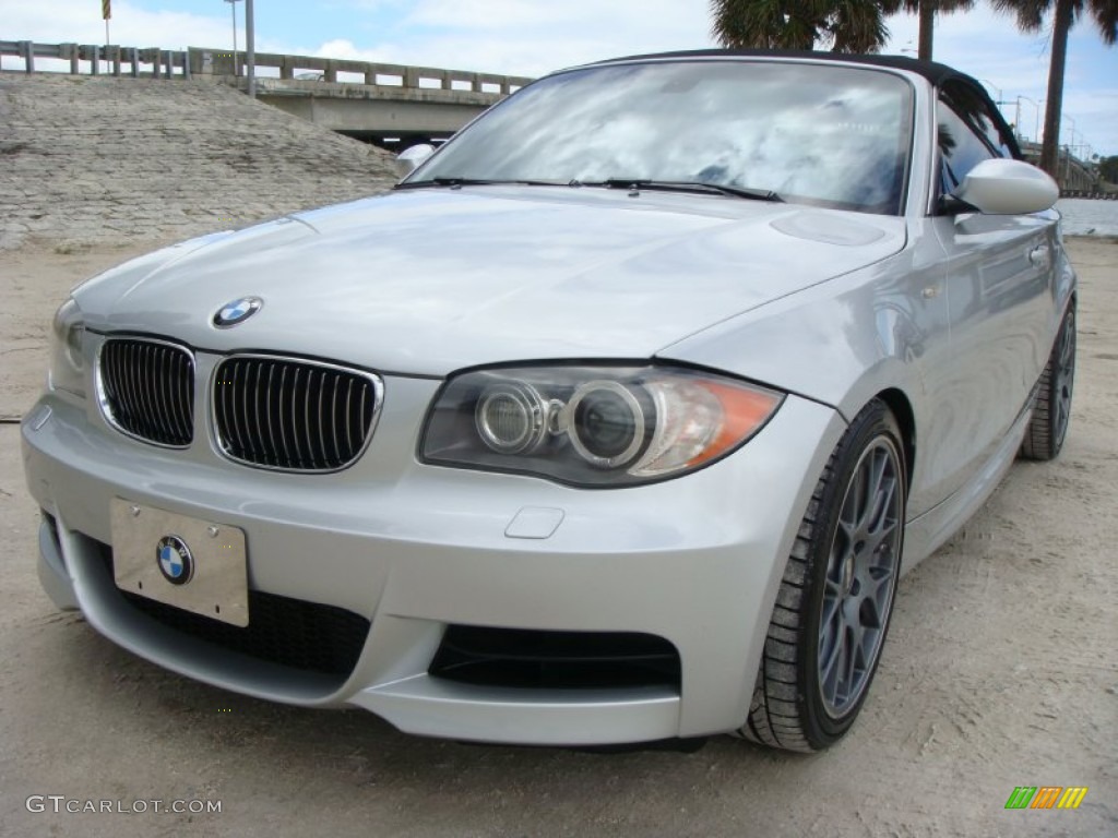 2008 1 Series 135i Convertible - Titanium Silver Metallic / Grey photo #35