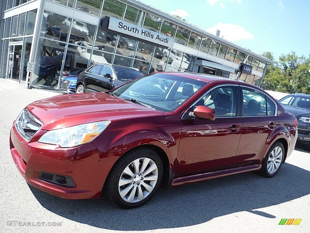 2011 Legacy 3.6R Limited - Ruby Red Pearl / Off-Black photo #1