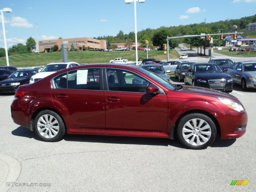 2011 Legacy 3.6R Limited - Ruby Red Pearl / Off-Black photo #8