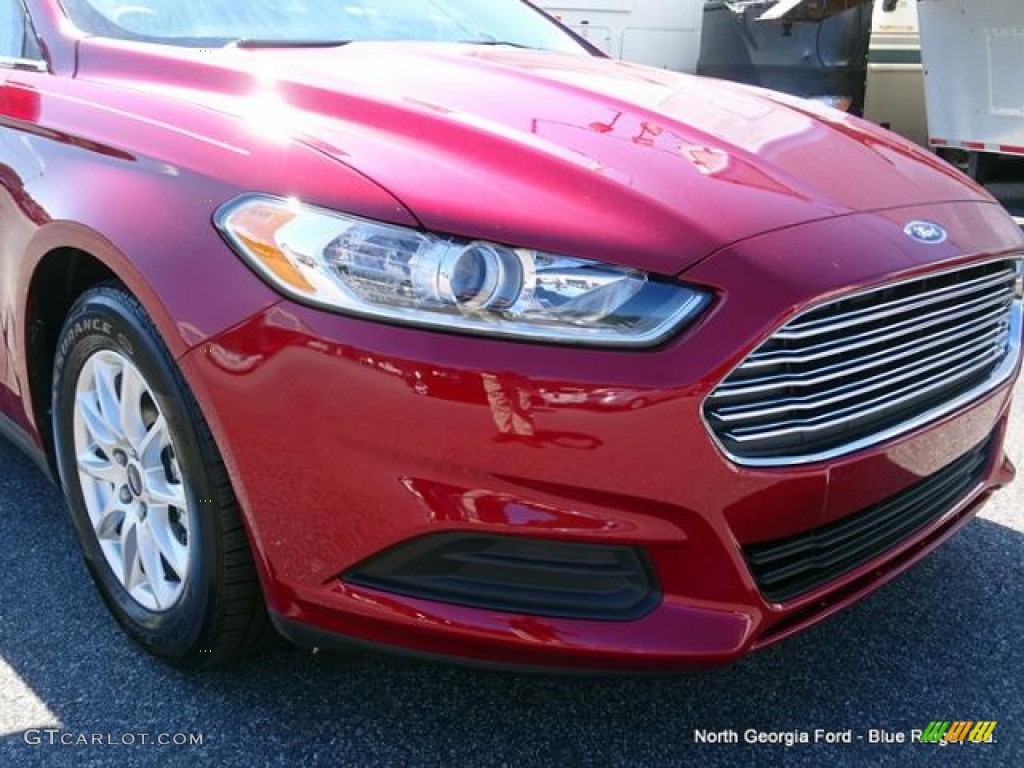 2016 Fusion S - Ruby Red Metallic / Medium Earth Gray photo #34