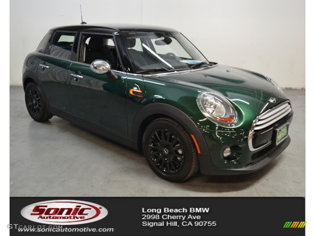 2015 Cooper Hardtop 4 Door - British Racing Green II Metallic / Carbon Black photo #1