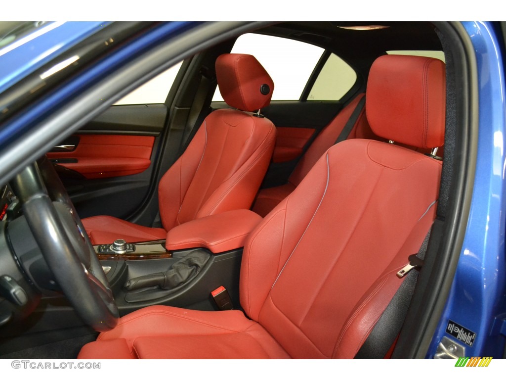 2013 3 Series 328i Sedan - Estoril Blue / Coral Red/Black photo #12