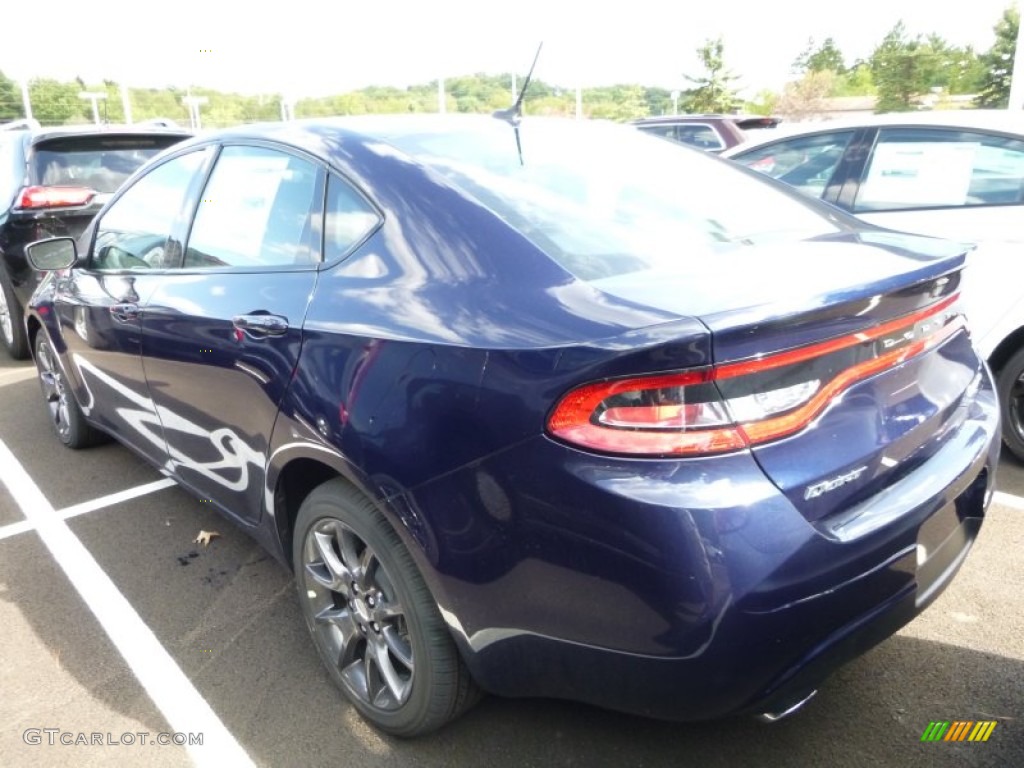 2016 Dart SXT Rallye - True Blue Pearl / Black/Light Tungsten photo #7