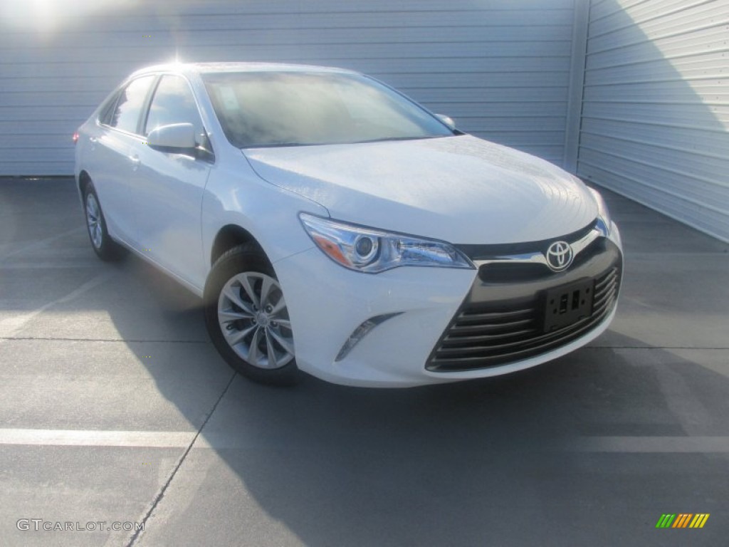 2015 Camry LE - Super White / Black photo #2