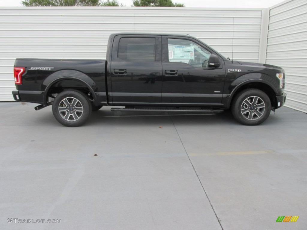 2015 F150 XLT SuperCrew - Tuxedo Black Metallic / Black photo #3