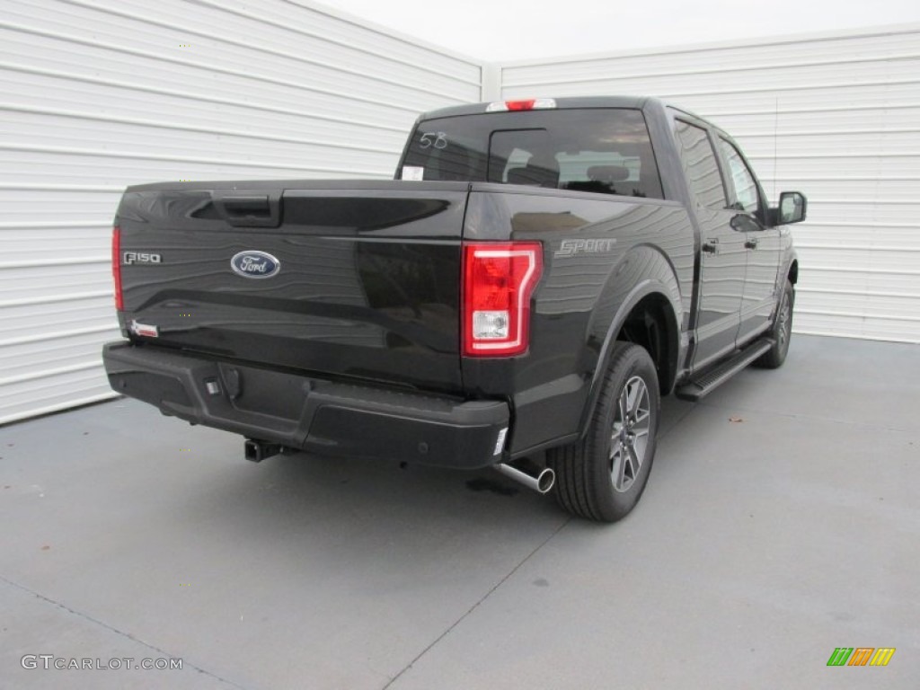 2015 F150 XLT SuperCrew - Tuxedo Black Metallic / Black photo #4