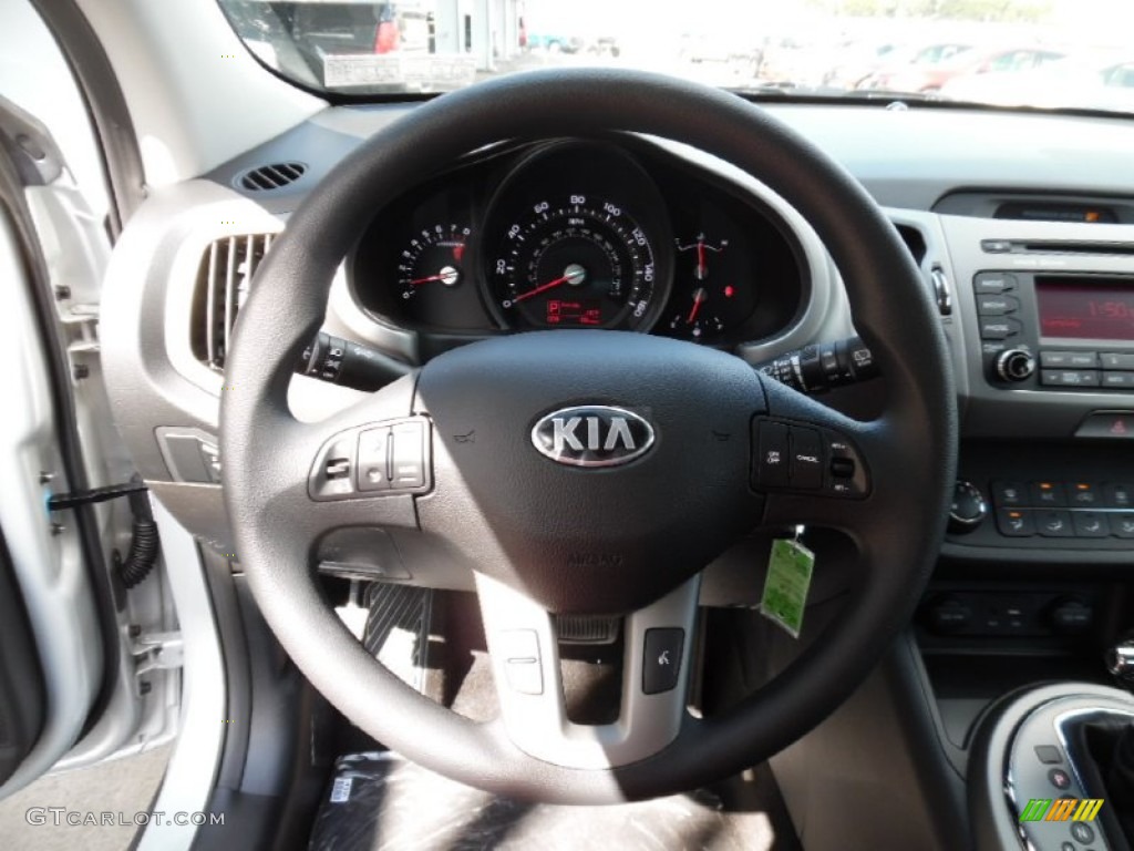 2016 Kia Sportage LX Black Steering Wheel Photo #107275481
