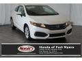 Taffeta White 2015 Honda Civic LX Coupe