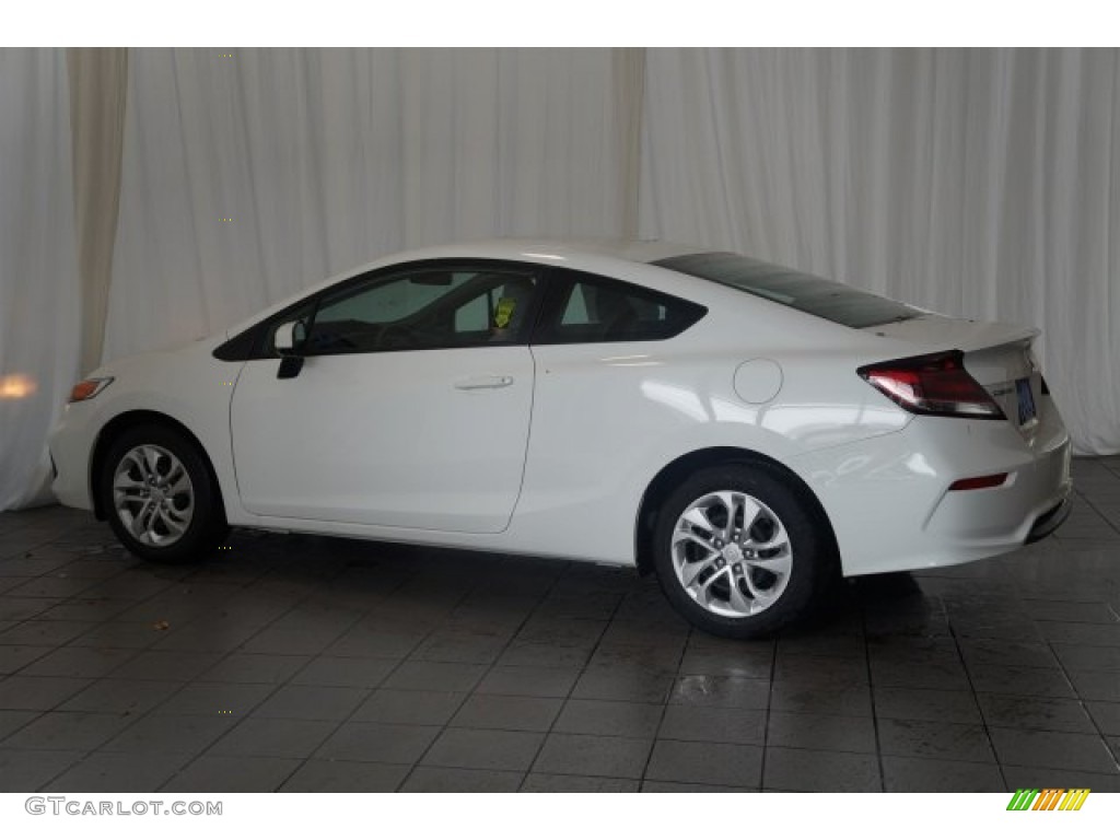 2015 Civic LX Coupe - Taffeta White / Gray photo #8