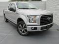 2015 Ingot Silver Metallic Ford F150 XLT SuperCab 4x4  photo #2