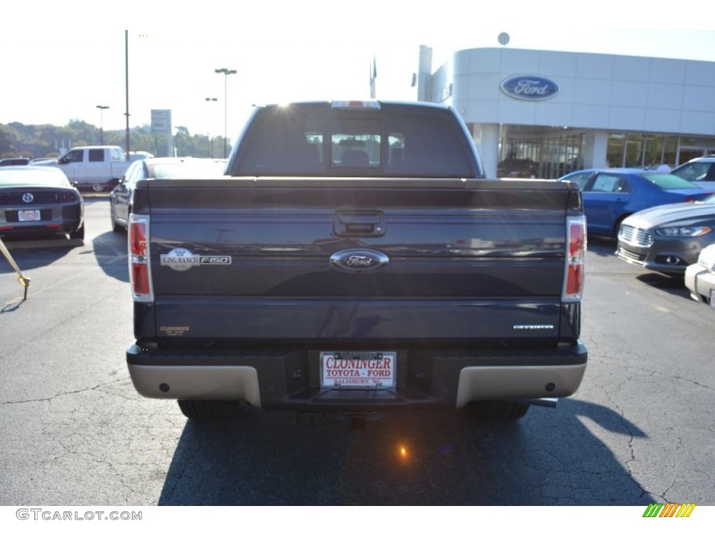 2013 F150 King Ranch SuperCrew 4x4 - Blue Jeans Metallic / King Ranch Chaparral Leather photo #4