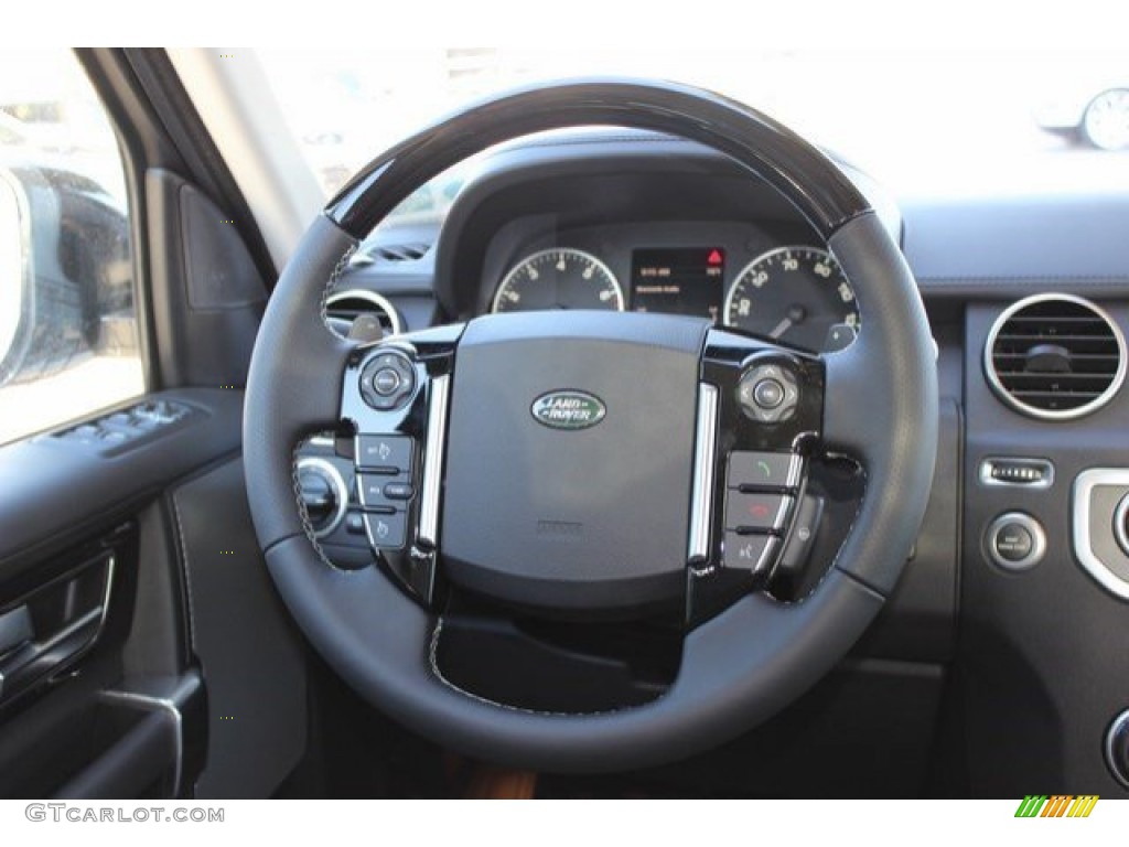 2016 Land Rover LR4 HSE LUX Ebony/Ebony Steering Wheel Photo #107287226